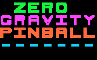Zero Gravity Pinball Title Screen